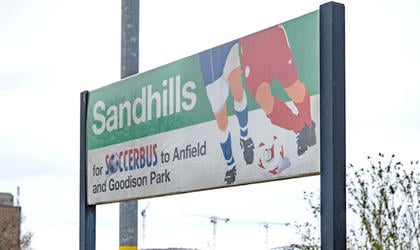 A sign at Sandhills station. 